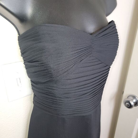 David's Bridal Black Strapless chiffon dress size 16 - Picture 3 of 7
